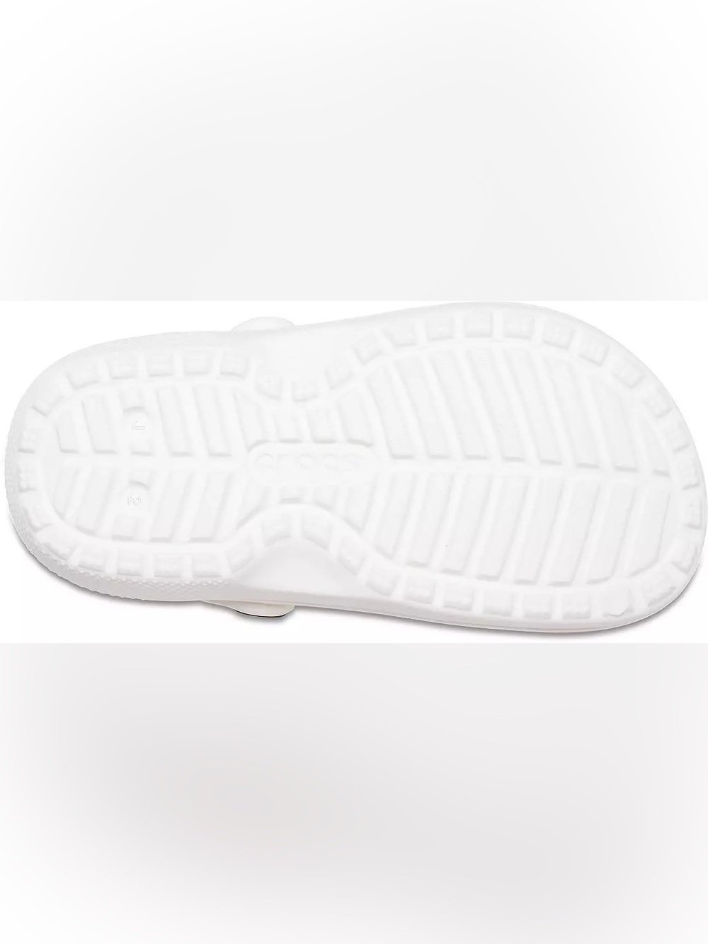 CROCS Kids Classic Lined Clog in White with Dark Gray Lining - Picture 6 of 7
